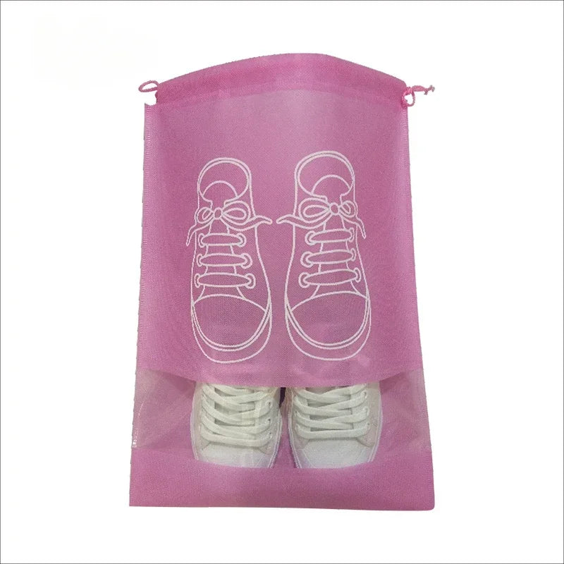 Eco-Friendly Non-Woven Waterproof Shoe Storage Bag Travel Closet Organizer Clothing Classified Hanging Bag