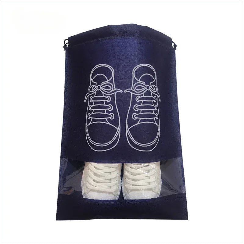 Eco-Friendly Non-Woven Waterproof Shoe Storage Bag Travel Closet Organizer Clothing Classified Hanging Bag