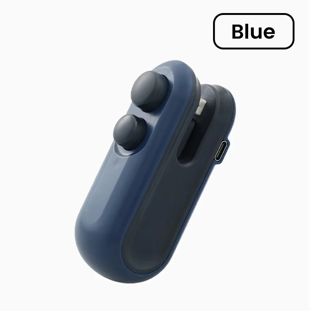 USB Charging Mini Sealing Machine Handheld Plastic Bag Sealing Machine 2In1 Heat Sealer Machine for Snacks Fruit Spices Bags