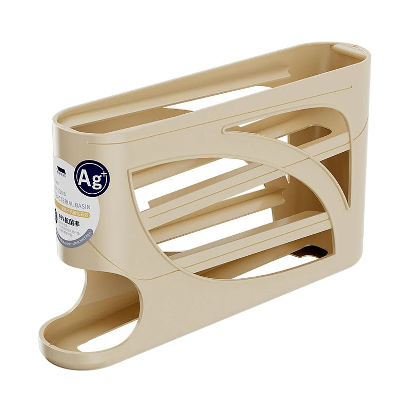 4 Layers Automatic Rolling Egg Holder Rack Fridge Egg Storage Box Container Kitchen Refrigerator Egg Dispenser Fridge Organizer