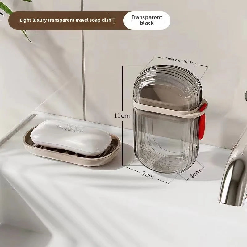 Portable Mouthwash Cup Soap Box, Wash Cup Toothbrush Storage Box Set, Home and Travel Dental Appliance Storage Supplies
