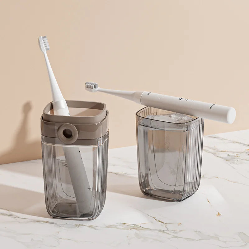 Portable Mouthwash Cup Soap Box, Wash Cup Toothbrush Storage Box Set, Home and Travel Dental Appliance Storage Supplies
